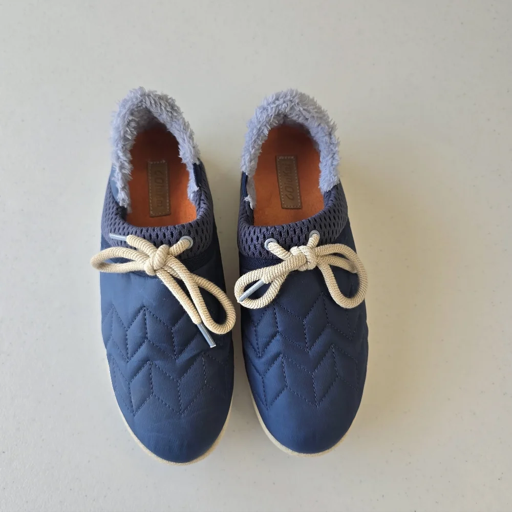 OluKai Mahiki Indoor Outdoor Slippers Slides Shoes Women's 9 Moonlit‎ Blue